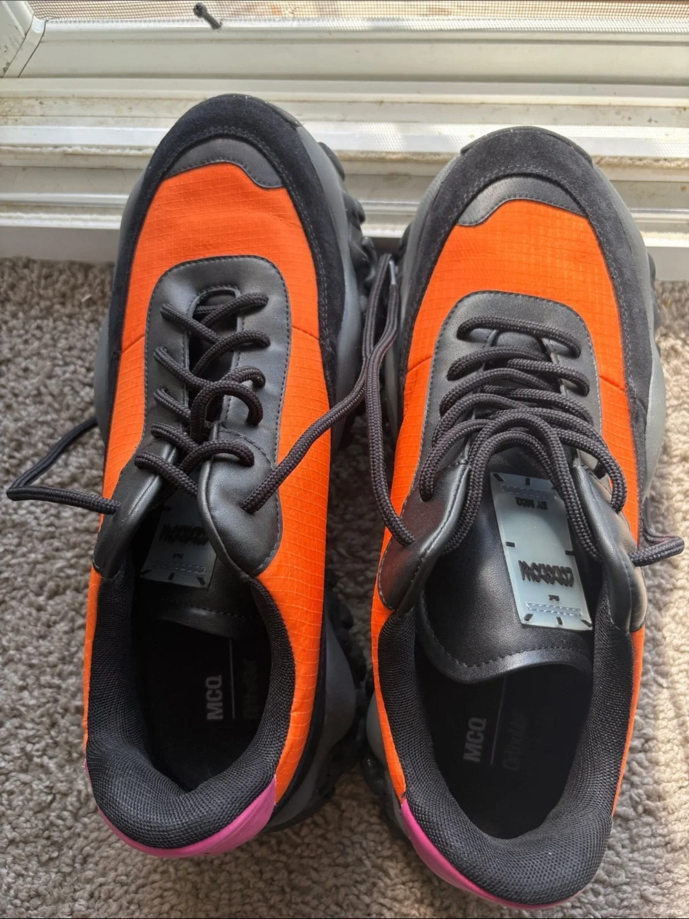 MCQ Alexander McQueen Aratana Chunky Sneakers - Orange/Black/Pink